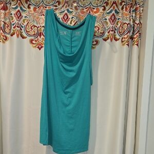 Mountain Hardwear Turquoise Sleeveless Cowell Neck Top